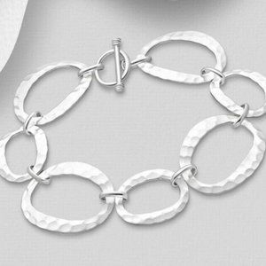 Italian 925 Sterling Silver 7 inch Link Chain Bracelet NEW